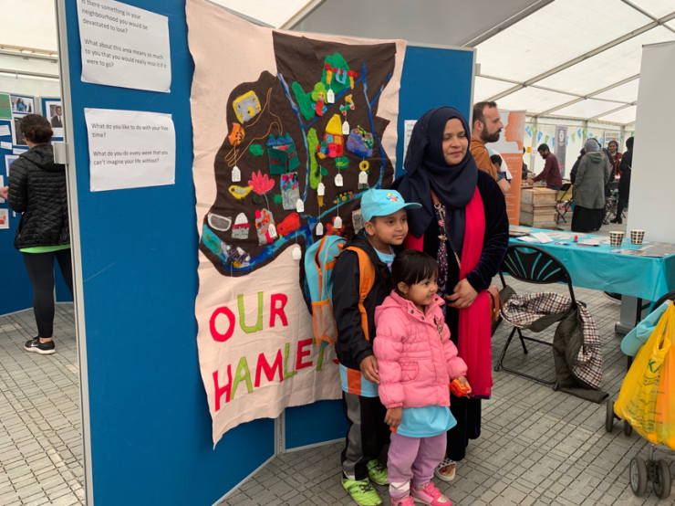Display of the map from 2018 at Festival of Communities in 2019