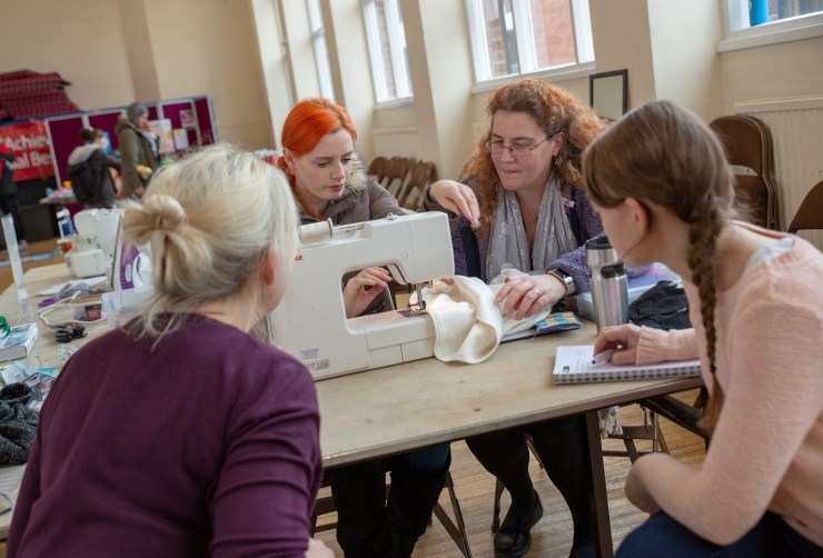 Four around sewing machine