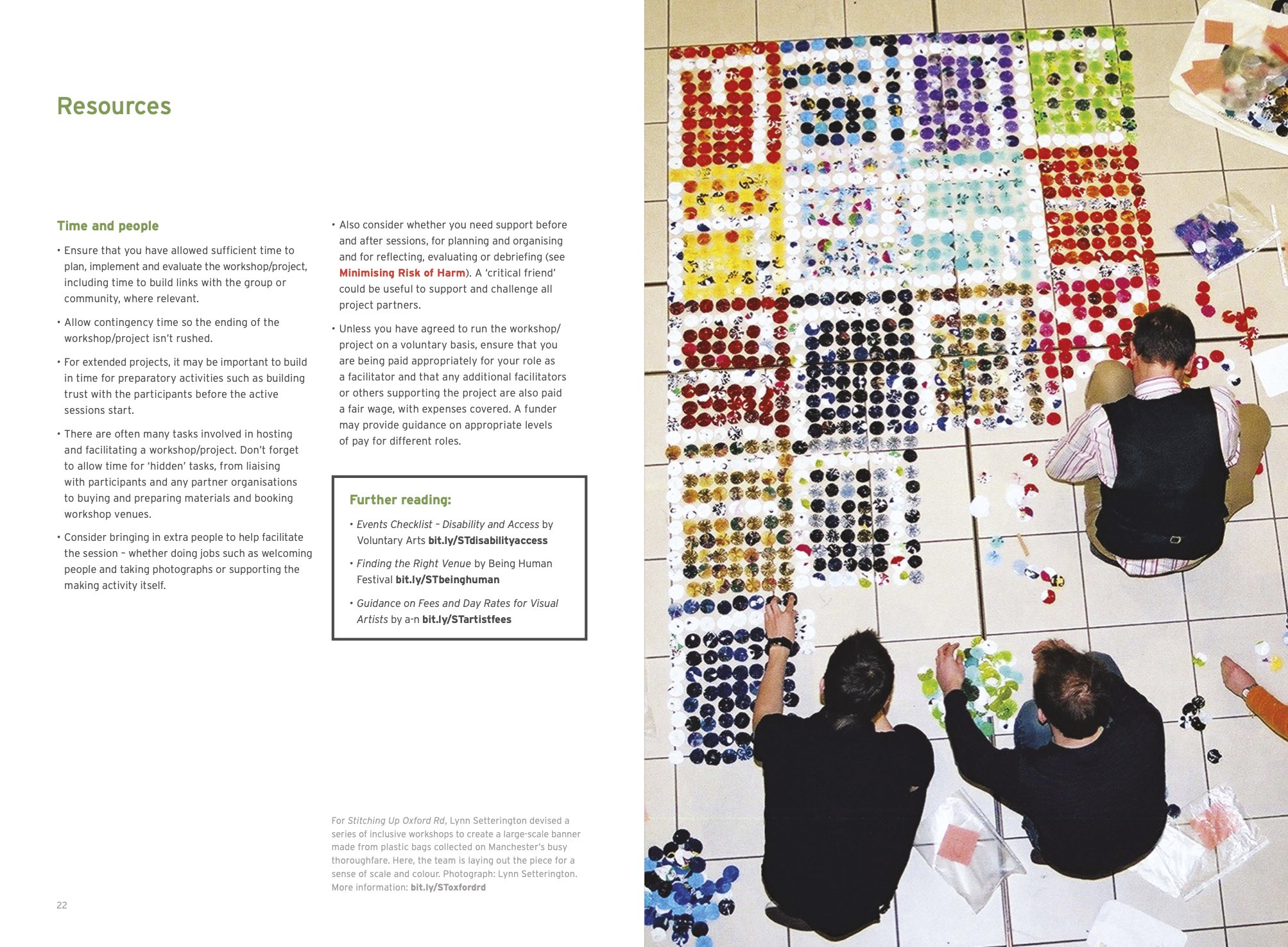 Stitching Together Good Practice Guidelines: Resources page